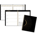 Cambridge Radiate Weekly/Monthly Planner, Stylized Solar-Eclipse Artwork, 11 x 9.25, Black/Gold Cover, 12-Month (Jan to Dec): 2025 (1725905)