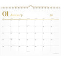 Cambridge WorkStyle Monthly Wall Calendar, 15 x 12, White/Gold Sheets, 12-Month (Jan to Dec): 2025 (1606707)