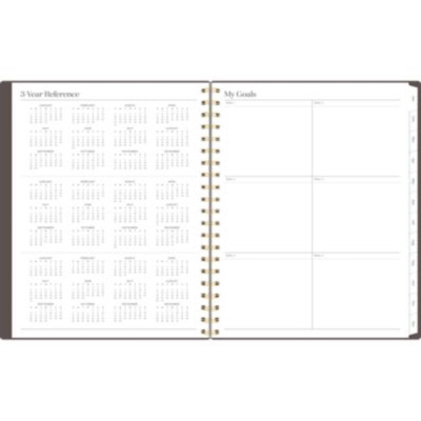 Cambridge Workstyle Monthly Poly Planner, Geometric Artwork, 11 x 8.5, Java Brown/Gold Cover, 12-Month (Jan to Dec): 2025 (160690004)