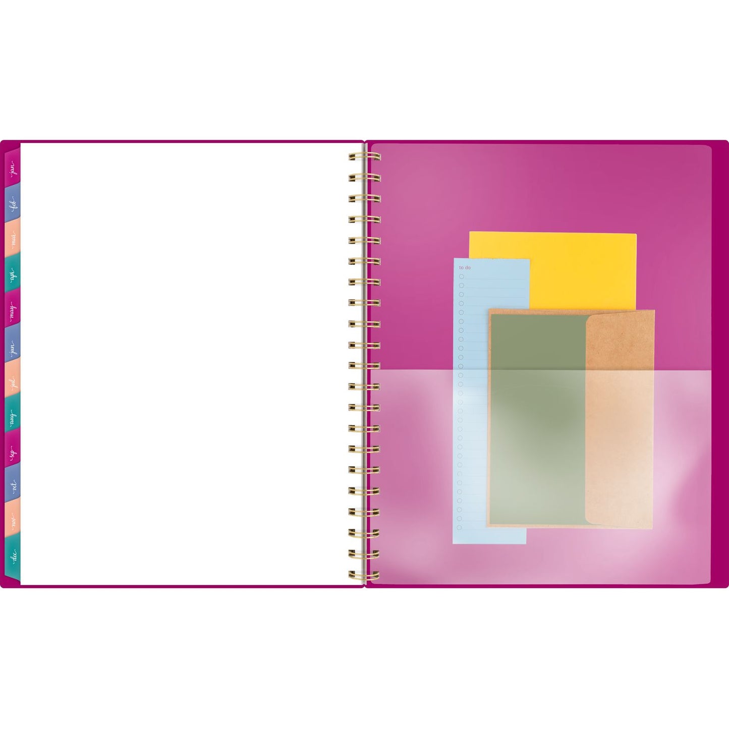 AT-A-GLANCE Harmony Weekly/Monthly Poly Planner, Weekly: Vertical Format, 11 x 9.38, Purple/Gold Cover, 13-Month (Jan to Jan): 2025-2026 (109990556)