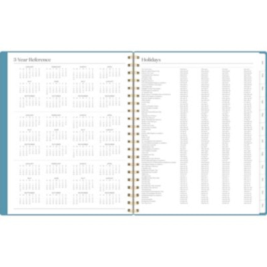 Cambridge Workstyle Weekly/Monthly Planner, Geometric Artwork, 11 x 9.38, Blue/Gold Cover, 12-Month (Jan to Dec): 2025 (160690512)