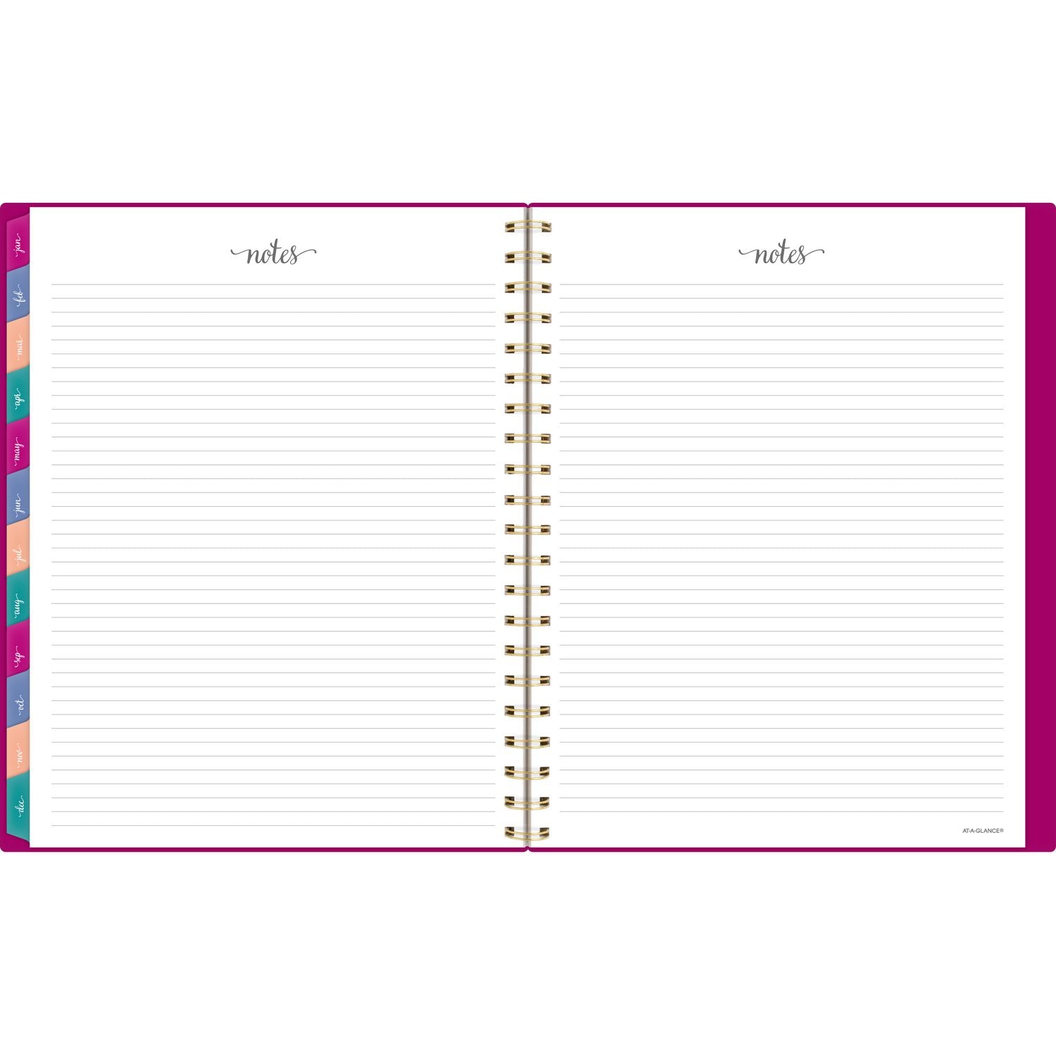 AT-A-GLANCE Harmony Weekly/Monthly Poly Planner, Weekly: Vertical Format, 11 x 9.38, Purple/Gold Cover, 13-Month (Jan to Jan): 2025-2026 (109990556)