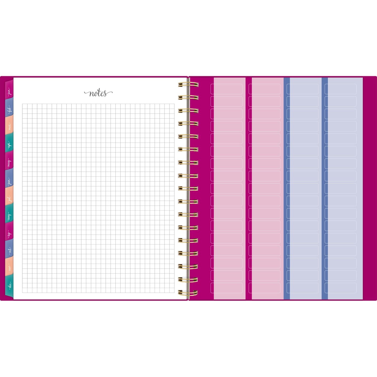 AT-A-GLANCE Harmony Weekly/Monthly Poly Planner, 8.88 x 7.69, Purple/Gold Cover, 13-Month (Jan to Jan): 2025 to 2026 (109980556)