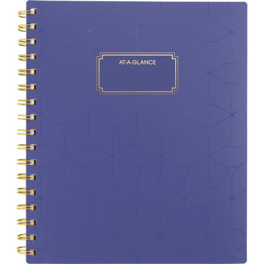 AT-A-GLANCE Badge Geo Weekly/Monthly Planner, 8.88 x 7.69, Purple/Gold Cover, 13-Month (Jan to Jan): 2025 to 2026 (1722G805)