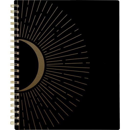 Cambridge Radiate Weekly/Monthly Planner, Stylized Solar-Eclipse Artwork, 11 x 9.25, Black/Gold Cover, 12-Month (Jan to Dec): 2025 (1725905)