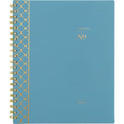 Cambridge Workstyle Weekly/Monthly Planner, Geometric Artwork, 11 x 9.38, Blue/Gold Cover, 12-Month (Jan to Dec): 2025 (160690512)