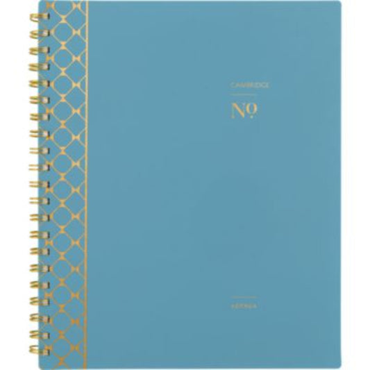 Cambridge Workstyle Weekly/Monthly Planner, Geometric Artwork, 11 x 9.38, Blue/Gold Cover, 12-Month (Jan to Dec): 2025 (160690512)