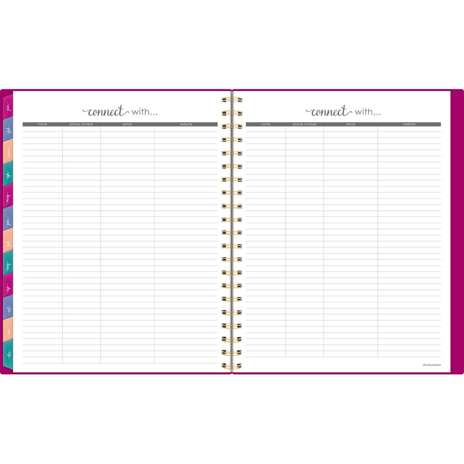 AT-A-GLANCE Harmony Weekly/Monthly Poly Planner, Weekly: Vertical Format, 11 x 9.38, Purple/Gold Cover, 13-Month (Jan to Jan): 2025-2026 (109990556)