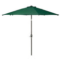 Global Industrial Outdoor Umbrella with Tilt Mechanism, 102" Span, 94" Long, Green Canopy, Black Handle (695329)