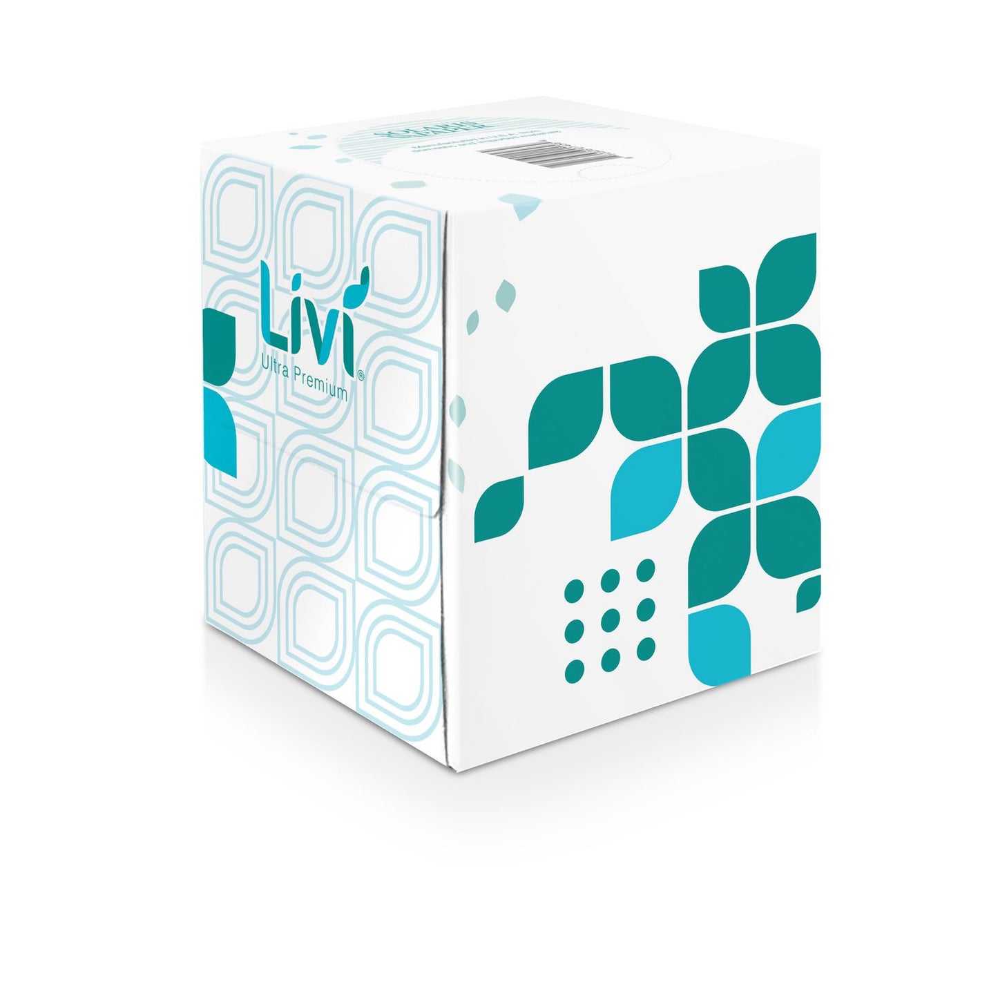 Livi Ultra Premium Facial Tissue, 2-Ply, White, Cube Box, 80 Sheets/Box, 4 Boxes/Pack, 6 Packs/Carton (192101)