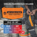 ergodyne Proflex 1675 Back Support Brace with Cooling/Warming Pack, X-Small, 22" to 25" Waist, Black (11119)