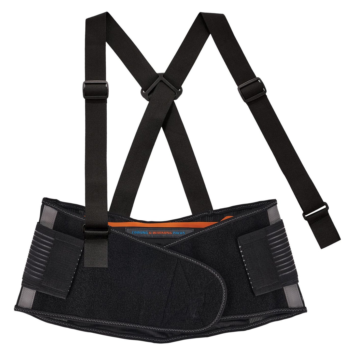 ergodyne Proflex 1675 Back Support Brace with Cooling/Warming Pack, Large, 34" to 38" Waist, Black (11122)