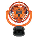 ergodyne Chill-Its 6090 Rechargeable Portable Jobsite Fan, 9.5, Orange/Black (12800)