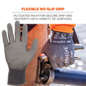 ergodyne ProFlex 7044 ANSI A4 PU Coated CR Gloves, Gray, X-Small, Pair (10491)