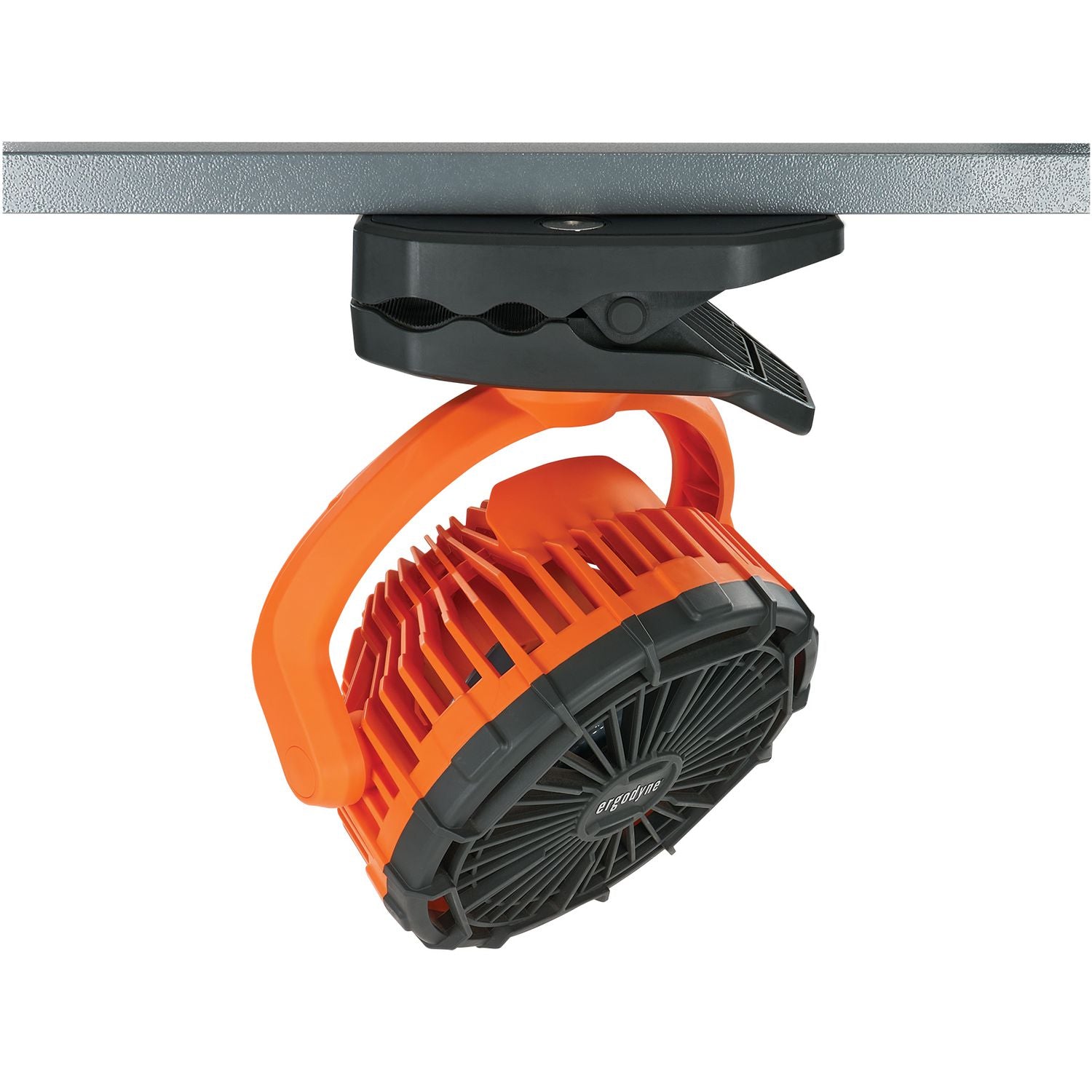 ergodyne Chill-Its 6090 Rechargeable Portable Jobsite Fan, 9.5, Orange/Black (12800)