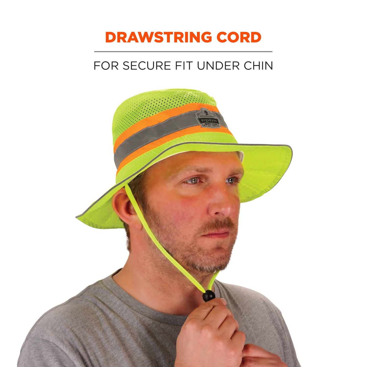 ergodyne Chill-Its 8935CT Hi-Vis PVA Ranger Sun Hat, Polyester/PVA, 2X-Large/3X-Large, Lime (12600)