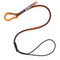 ergodyne Squids 3104F(x) Tool Lanyard with Carabiner/Choke Loop, 10 lb Max Working Capacity, 38" to 48" Long, Gray/Orange (19804)