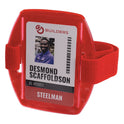 ergodyne Squids 3386 Arm Band ID/Badge Holder, Vertical, Red, 3.75 x 4.25 Holder, 2.5 x 4 Insert, 10/Pack (19969)