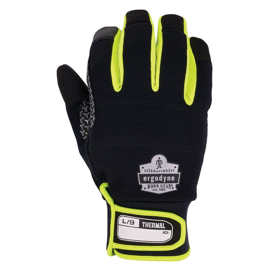 ergodyne ProFlex 850 Insulated Freezer Gloves, Black, X-Small, Pair (18151)