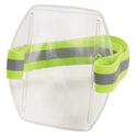 ergodyne Squids 3386 Arm Band ID/Badge Holder, Vertical, Hi-Vis Lime, 3.75 x 4.25 Holder, 2.5 x 4 Insert, 10/Pack (19974)