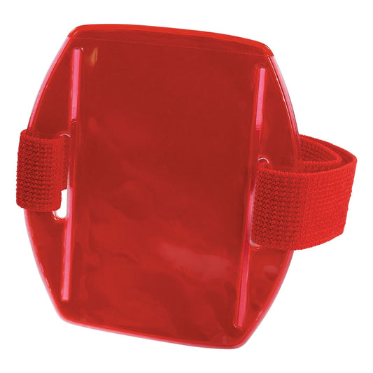 ergodyne Squids 3386 Arm Band ID/Badge Holder, Vertical, Red, 3.75 x 4.25 Holder, 2.5 x 4 Insert, 10/Pack (19969)