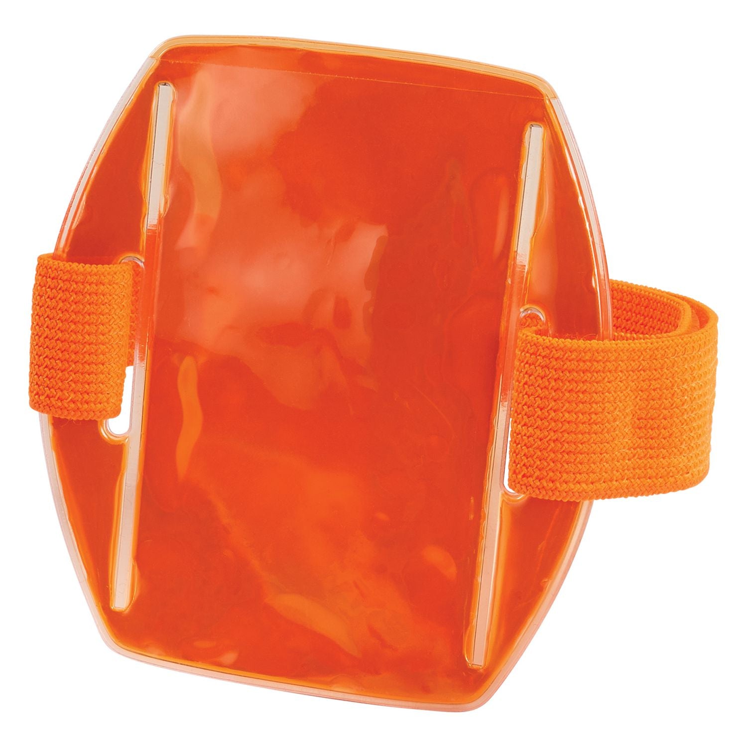 ergodyne Squids 3386 Arm Band ID/Badge Holder, Vertical, Orange, 3.75 x 4.25 Holder, 2.5 x 4 Insert, 10/Pack (19972)