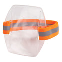 ergodyne Squids 3386 Arm Band ID/Badge Holder, Vertical, Hi-Vis Orange, 3.75 x 4.25 Holder, 2.5 x 4 Insert, 10/Pack (19976)