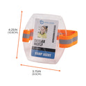 ergodyne Squids 3386 Arm Band ID/Badge Holder, Vertical, Hi-Vis Orange, 3.75 x 4.25 Holder, 2.5 x 4 Insert, 10/Pack (19976)