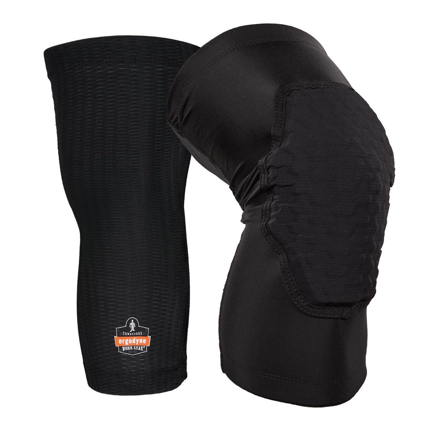 ergodyne Proflex 525 Lightweight Padded Knee Sleeves, Slip-On, Large/X-Large, Black, Pair (18527)