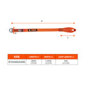 ergodyne Squids 3177 Anchor Choke Strap for Tool Tethering, 60 lb Max Safe Working Capacity, 28" Long, Orange (19195)