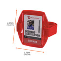 ergodyne Squids 3386 Arm Band ID/Badge Holder, Vertical, Red, 3.75 x 4.25 Holder, 2.5 x 4 Insert, 10/Pack (19969)