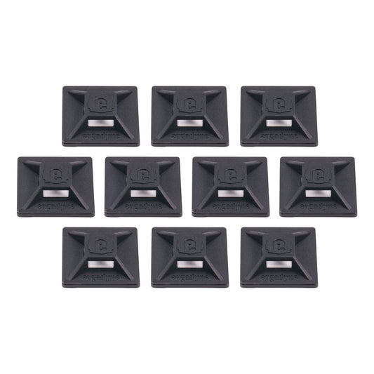 ergodyne Squids 3701 Mini Adhesive Mount Replacements, 2 lb Max Safe Working Capacity, 0.9" Long, Black,10/Pack (19702)