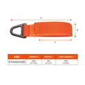 ergodyne Squids 3172 Anchor Strap Hook and Loop Closure for Tool Tethering, 5 lb Max Working Capacity, 5" Long, Orange, 2/Pack (19172)