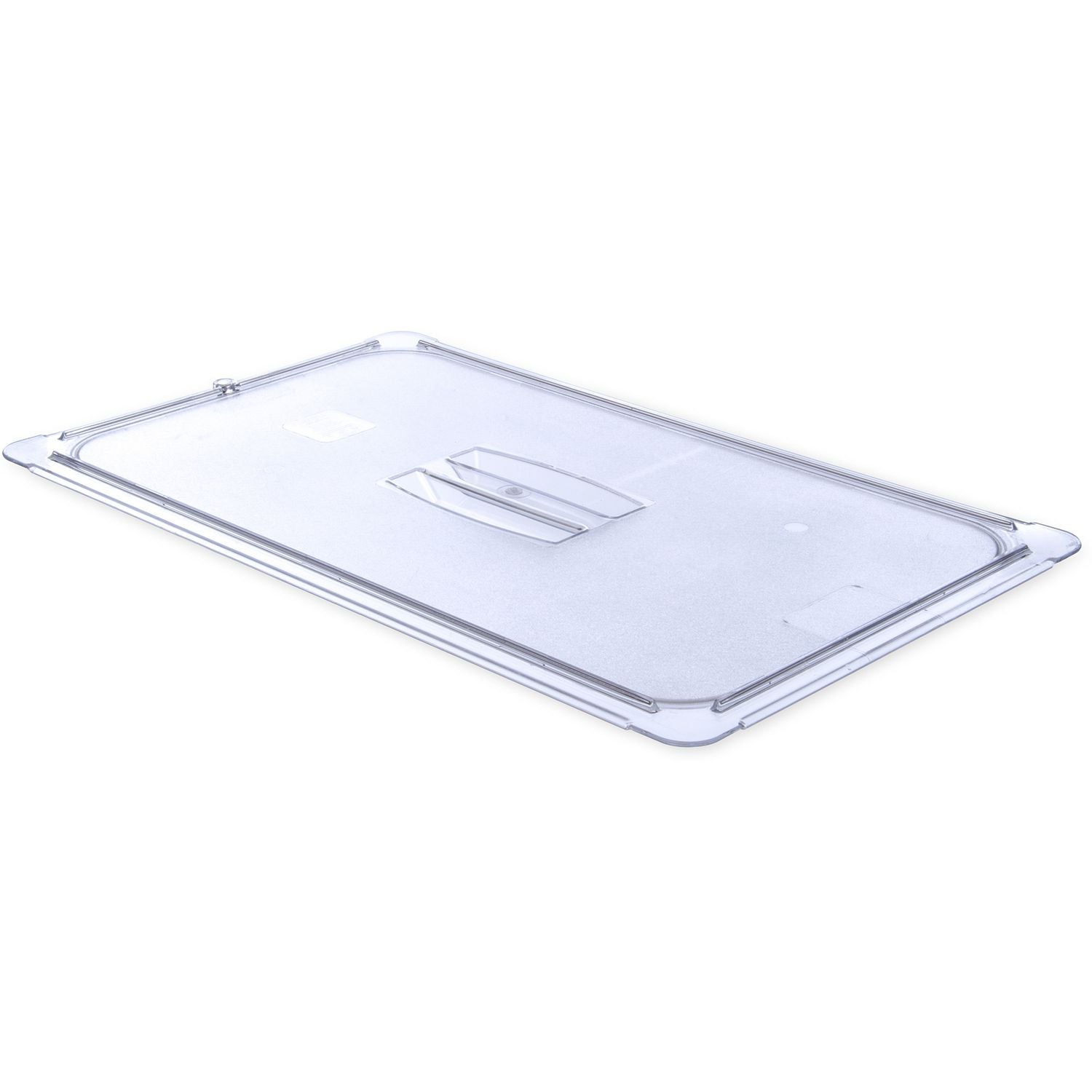 Carlisle StorPlus Polycarbonate Handled Universal Lid, 12.88 x 20.75 x 0.88, Clear, Plastic (10210U07)