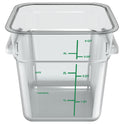 Carlisle Squares Polycarbonate Food Storage Container, 4 qt, 7.13 x 7.13 x 7.29, Clear, Plastic (1195107)