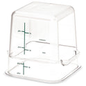 Carlisle Squares Polycarbonate Food Storage Container, 4 qt, 7.13 x 7.13 x 7.29, Clear, Plastic (1195107)