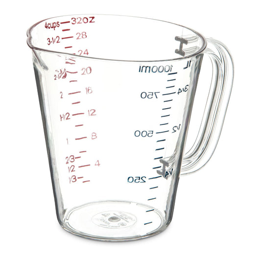 Carlisle Commercial Measuring Cup, 1 qt, Clear (4314307)