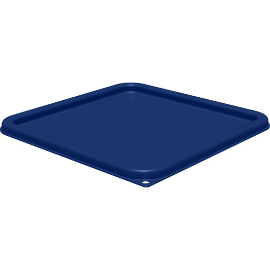 Carlisle Squares Food Storage Container Lid, 11.38 x 11.38 x 0.63, Blue, Plastic (1197260)