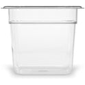 Carlisle StorPlus Polycarbonate Food Pan, 2.5 qt, 6.38 x 6.75 x 6, Clear, Plastic (3068507)