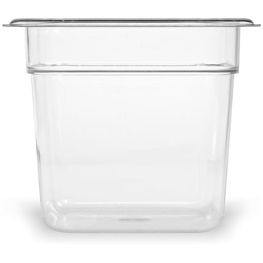 Carlisle StorPlus Polycarbonate Food Pan, 2.5 qt, 6.38 x 6.75 x 6, Clear, Plastic (3068507)