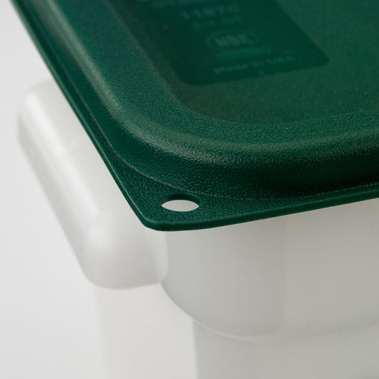 Carlisle Squares Food Storage Container Lid, 7.31 x 7.31 x 0.63, Forest Green, Plastic (1197008)