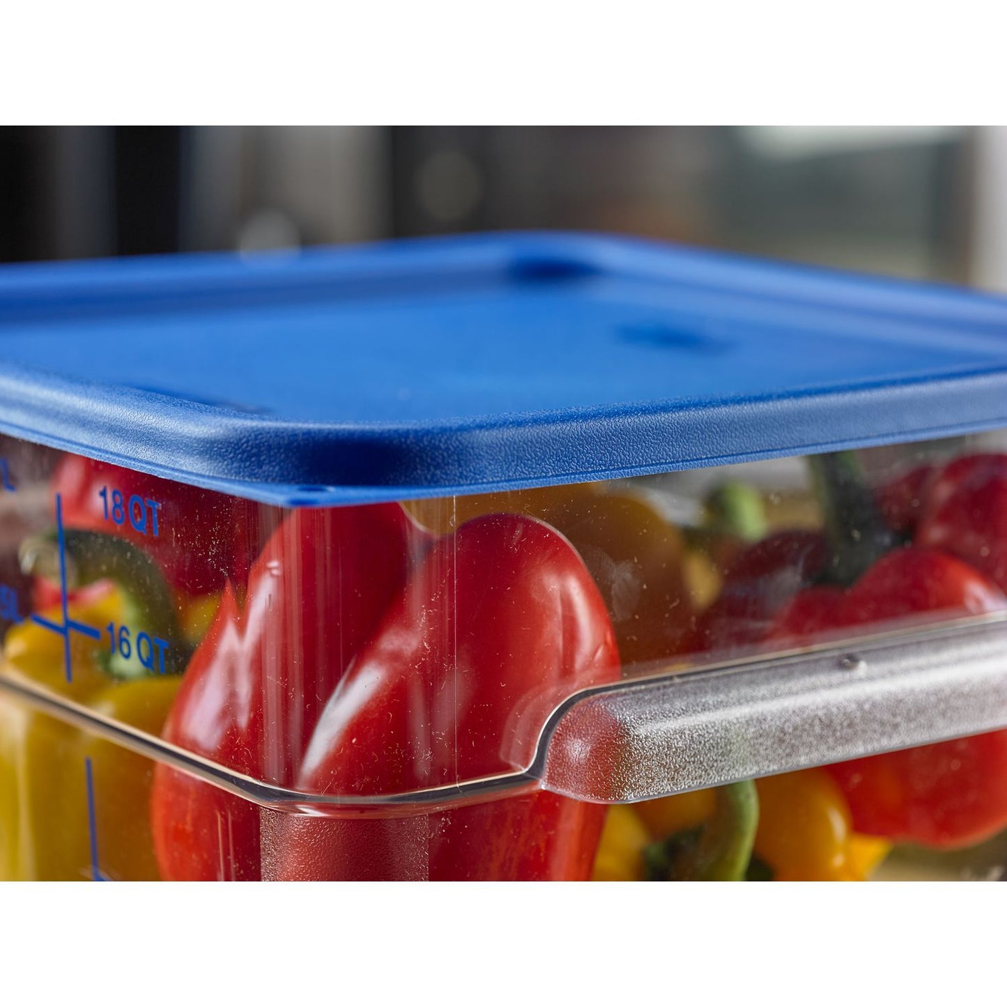 Carlisle Squares Food Storage Container Lid, 11.38 x 11.38 x 0.63, Blue, Plastic (1197260)