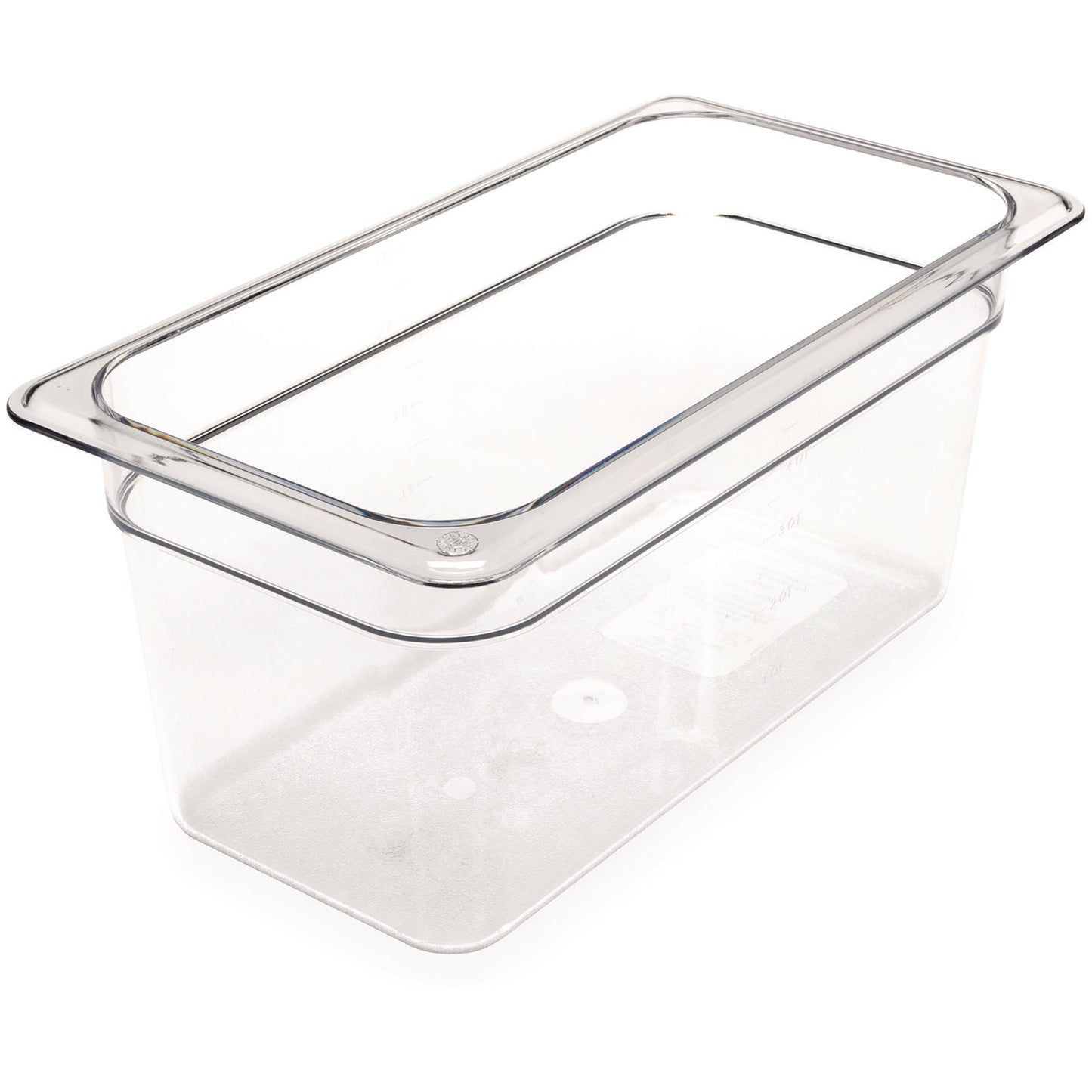 Carlisle StorPlus Polycarbonate Food Pan, 5.7 qt, 6.88 x 12.75 x 6, Clear, Plastic (3066207)