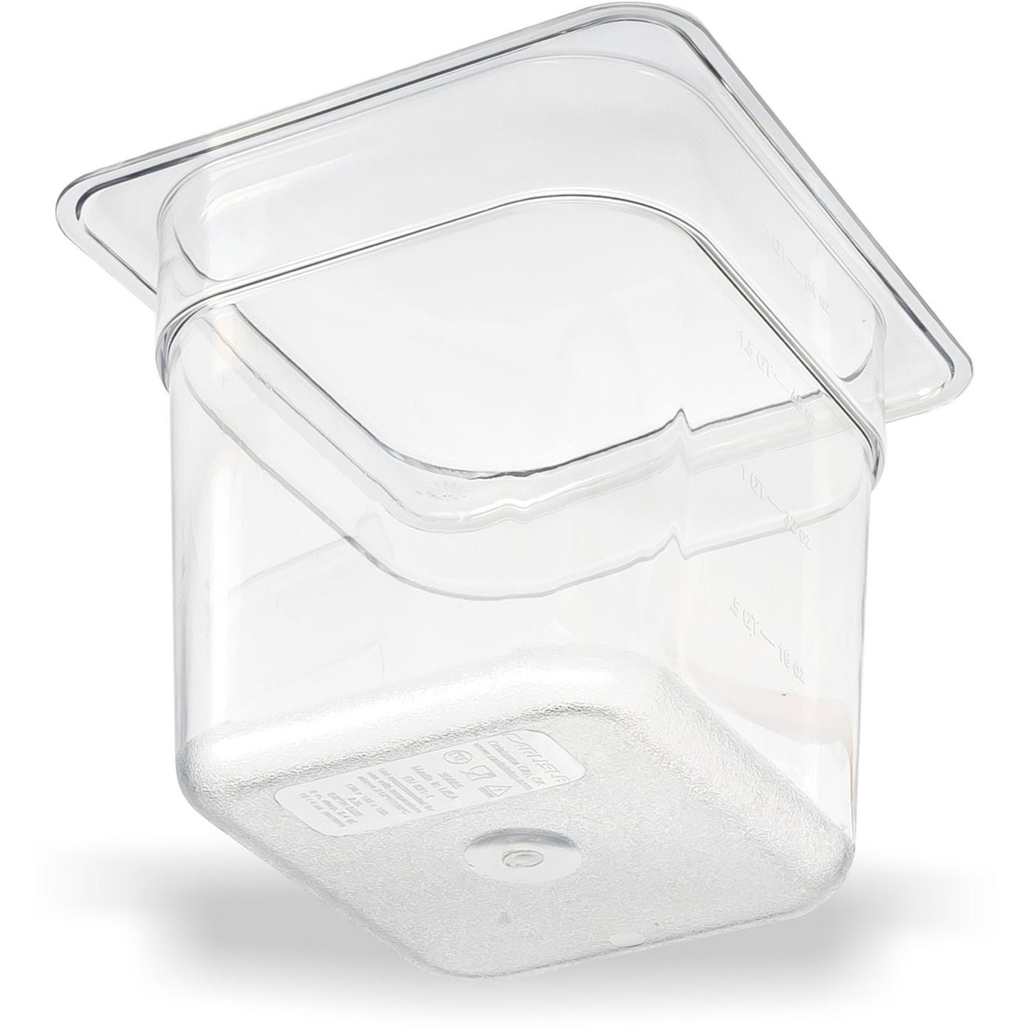 Carlisle StorPlus Polycarbonate Food Pan, 2.5 qt, 6.38 x 6.75 x 6, Clear, Plastic (3068507)