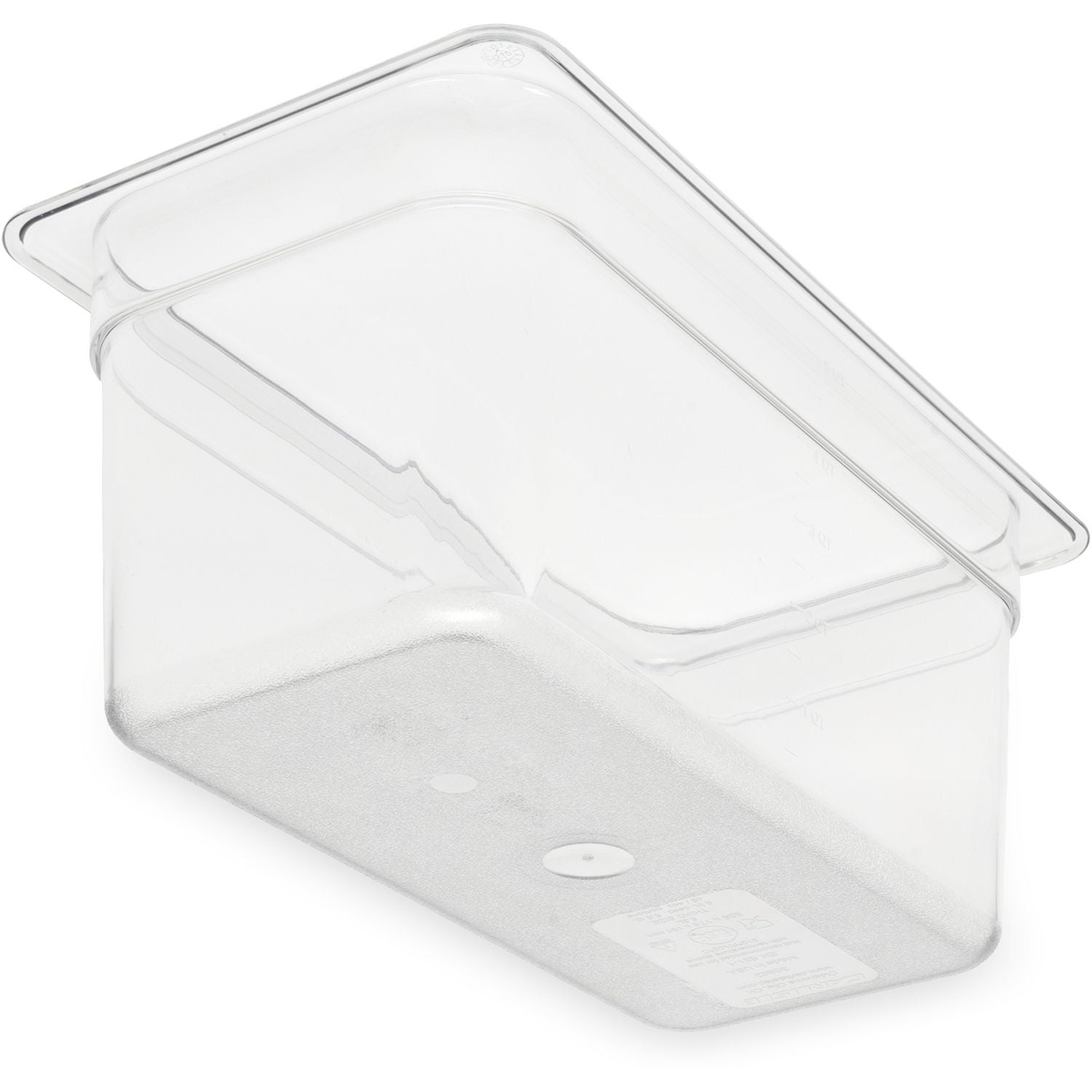 Carlisle StorPlus Polycarbonate Food Pan, 5.7 qt, 6.88 x 12.75 x 6, Clear, Plastic (3066207)