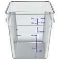 Carlisle Squares Polycarbonate Food Storage Container, 18 qt, 11 13 x 11.13 x 12.58, Clear, Plastic (1195507)