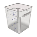 Carlisle Squares Polycarbonate Food Storage Container, 6 qt, 8.75 x 8.75 x 7.31, Clear, Plastic (1195207)