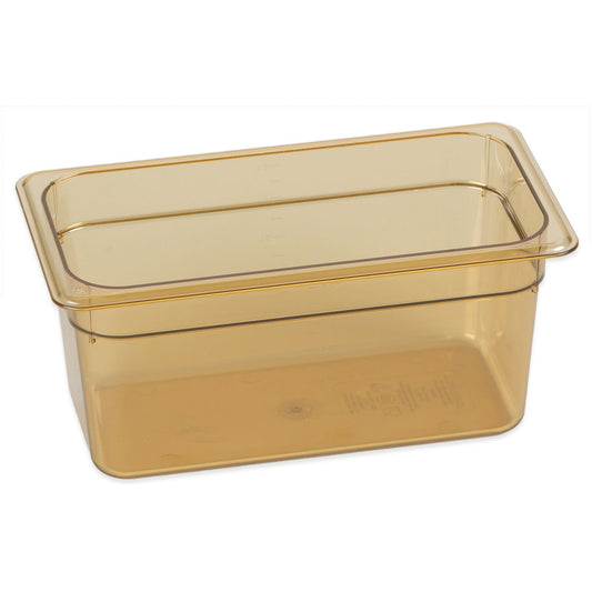 Carlisle StorPlus High Heat Food Pan, 5.7 qt, 12.75 x 12.75 x 6, Amber, Plastic (3086213)