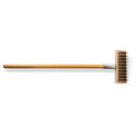 Carlisle Sparta Broiler Master Grill Brush and Scraper with Handle, Metal Bristles, 30", Natural Wood Handle (36372500)