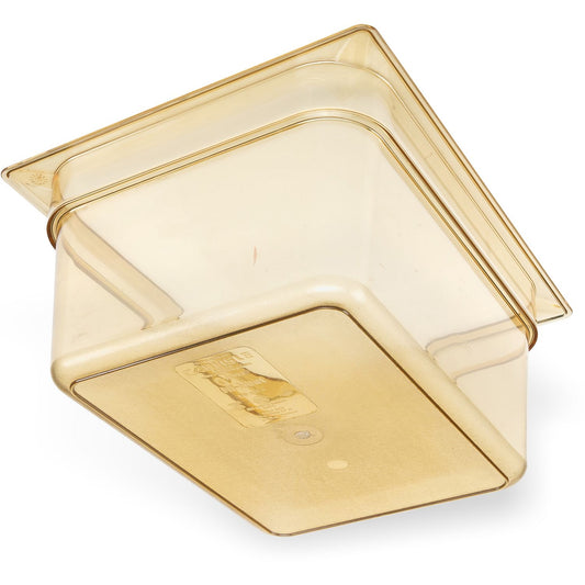 Carlisle StorPlus High Heat Food Pan, 8.7 qt, 10.38 x 12.75 x 6, Amber, Plastic (10422B13)